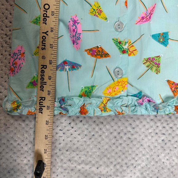 Plum Pudding Dress Youth Toddler Girls 4 Sleeveless Sundress Tropical Umbrella - Picture 7 of 9